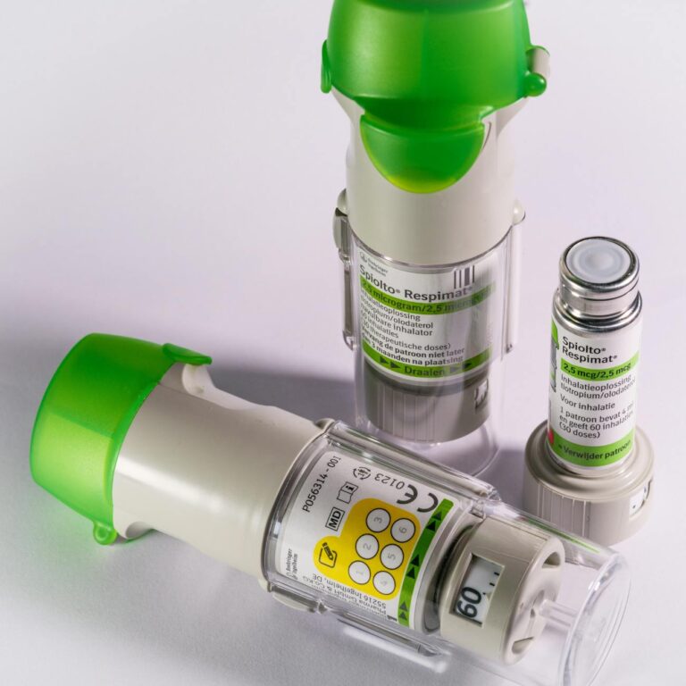 close up of spiolo respimat inhaler with medication