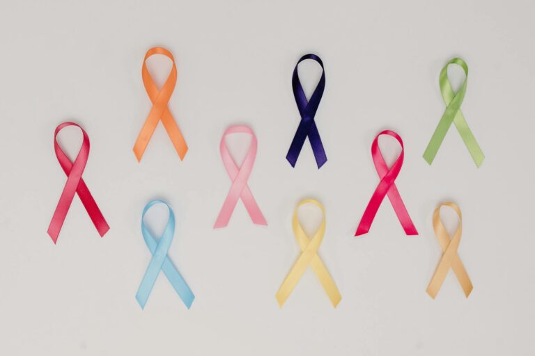 colorful ribbon on white surface
